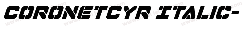 CoronetCyr Italic字体转换